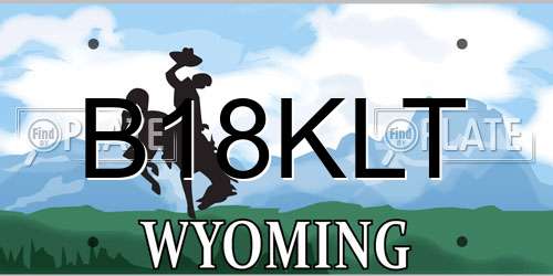 B18KLT Wyoming License Plate