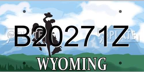 B20271Z Wyoming License Plate