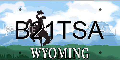 B21TSA Wyoming License Plate