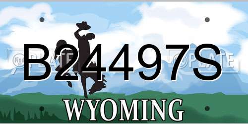 B24497S Wyoming License Plate