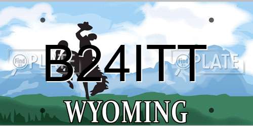 B24ITT Wyoming License Plate