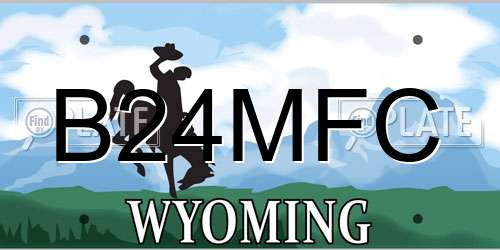 B24MFC Wyoming License Plate