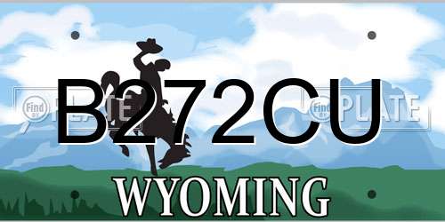 B272CU Wyoming License Plate