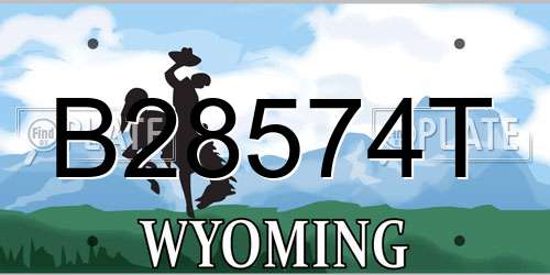 B28574T Wyoming License Plate