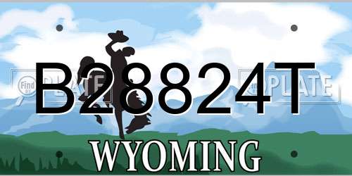 B28824T Wyoming License Plate