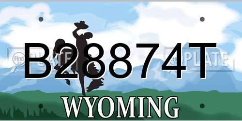 B28874T Wyoming License Plate