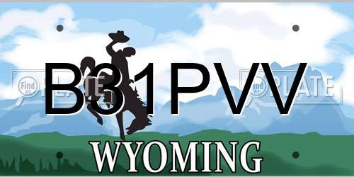 B31PVV Wyoming License Plate