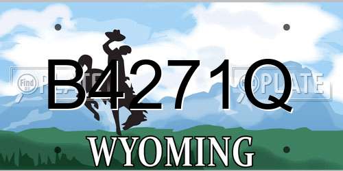 B4271Q Wyoming License Plate