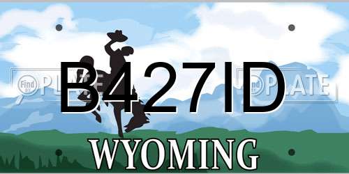 B427ID Wyoming License Plate