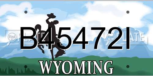 B45472I Wyoming License Plate