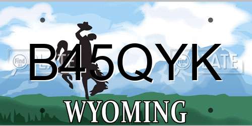 B45QYK Wyoming License Plate