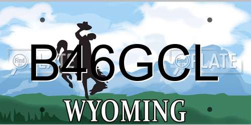 B46GCL Wyoming License Plate