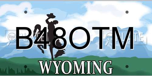 B48OTM Wyoming License Plate