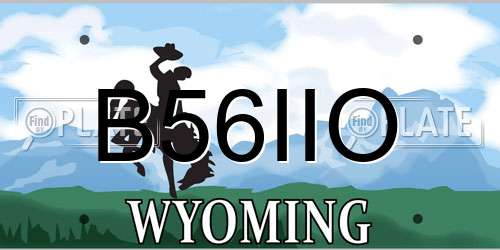 B56IIO Wyoming License Plate