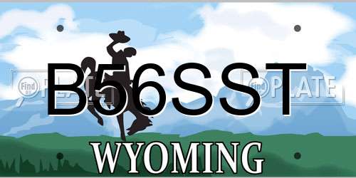 B56SST Wyoming License Plate