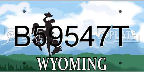 B59547T Wyoming License Plate