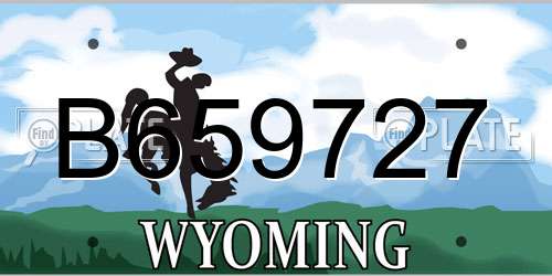 B659727 Wyoming License Plate