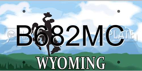 B682MC Wyoming License Plate