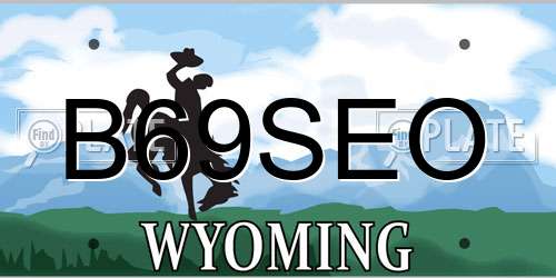 B69SEO Wyoming License Plate