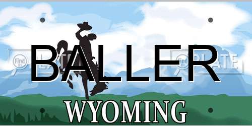 BALLER Wyoming License Plate