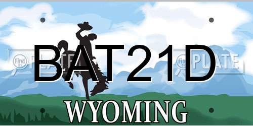 BAT21D Wyoming License Plate