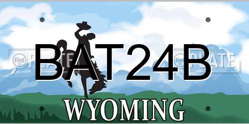 BAT24B Wyoming License Plate