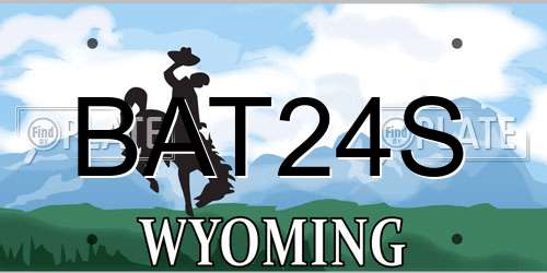 BAT24S Wyoming License Plate