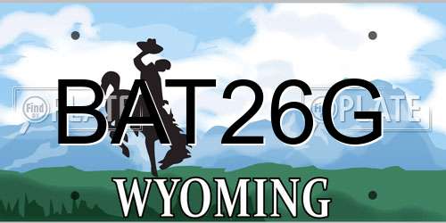 BAT26G Wyoming License Plate