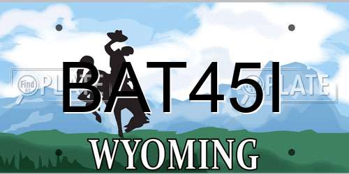 BAT45I Wyoming License Plate