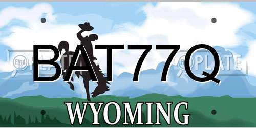 BAT77Q Wyoming License Plate