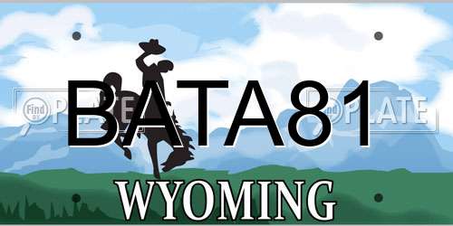 BATA81 Wyoming License Plate