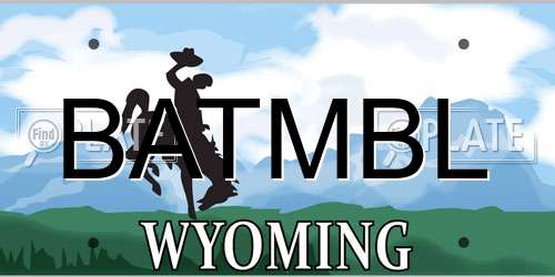 BATMBL Wyoming License Plate