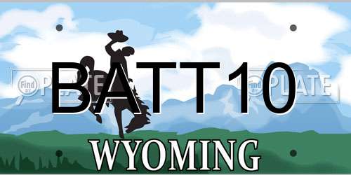 BATT10 Wyoming License Plate