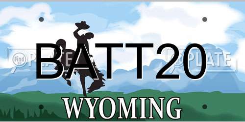 BATT20 Wyoming License Plate