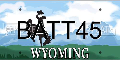 BATT45 Wyoming License Plate
