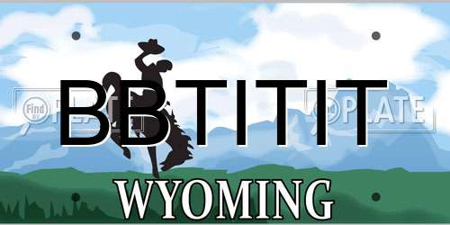 BBTITIT Wyoming License Plate