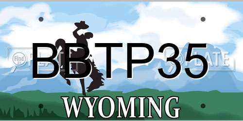 BBTP35 Wyoming License Plate