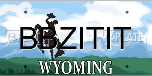 BBZITIT Wyoming License Plate