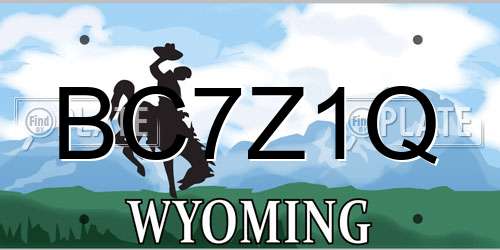 BC7Z1Q Wyoming License Plate