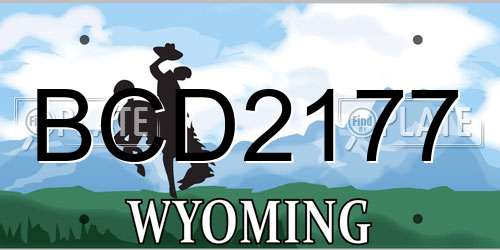 BCD2177 Wyoming License Plate