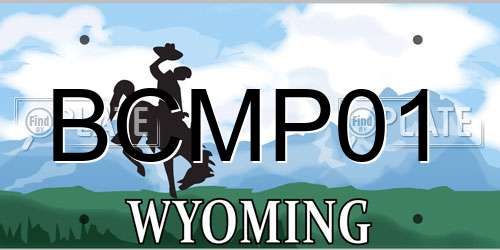 BCMP01 Wyoming License Plate