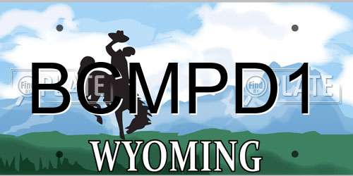 BCMPD1 Wyoming License Plate