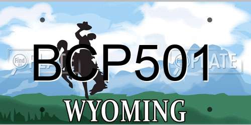 BCP501 Wyoming License Plate