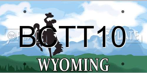 BCTT10 Wyoming License Plate