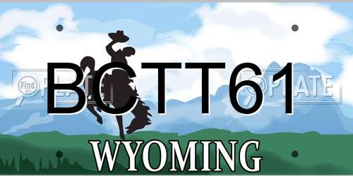 BCTT61 Wyoming License Plate