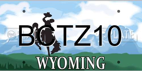 BCTZ10 Wyoming License Plate
