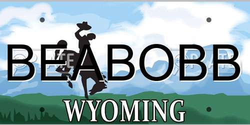 BEABOBB Wyoming License Plate