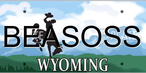 BEASOSS Wyoming License Plate