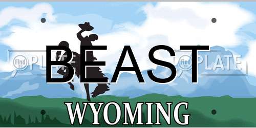 BEAST Wyoming License Plate