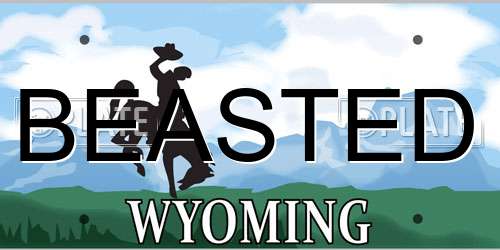 BEASTED Wyoming License Plate